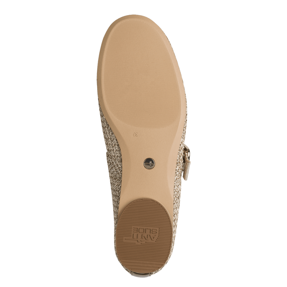 Tamaris Gold Fabric Mary Jane|
