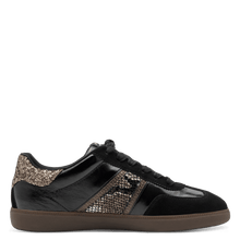 Load image into Gallery viewer, Tamaris Black &amp; Snake Print Trainer|123624081
