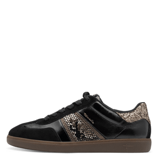 Tamaris Black And Snake Print Trainer|123624081