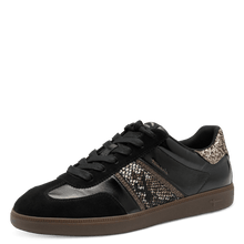 Load image into Gallery viewer, Tamaris Black &amp; Snake Print Trainer|123624081
