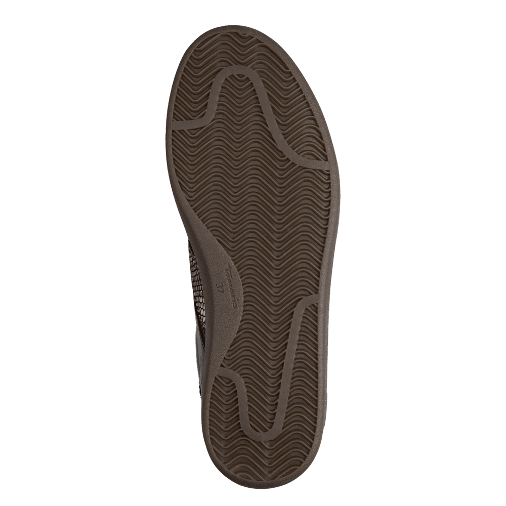 Tamaris Black & Snake Print Trainer|123624081