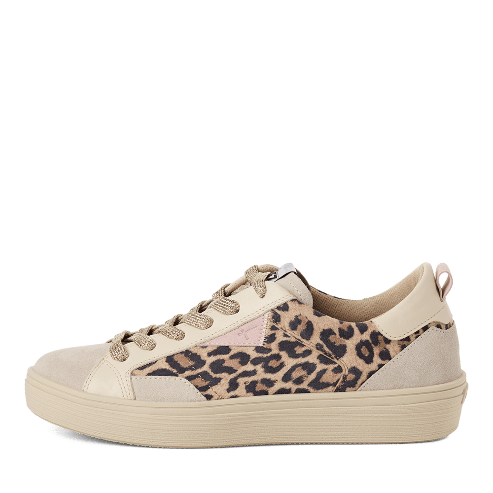 Tamaris Leo Print Leather Trainer|123706329