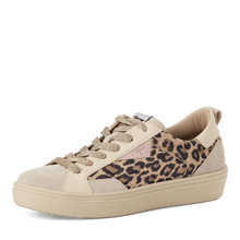 Load image into Gallery viewer, Tamaris Leo Print Leather Trainer|123706329
