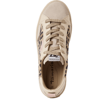 Load image into Gallery viewer, Tamaris Leo Print Leather Trainer|123706329
