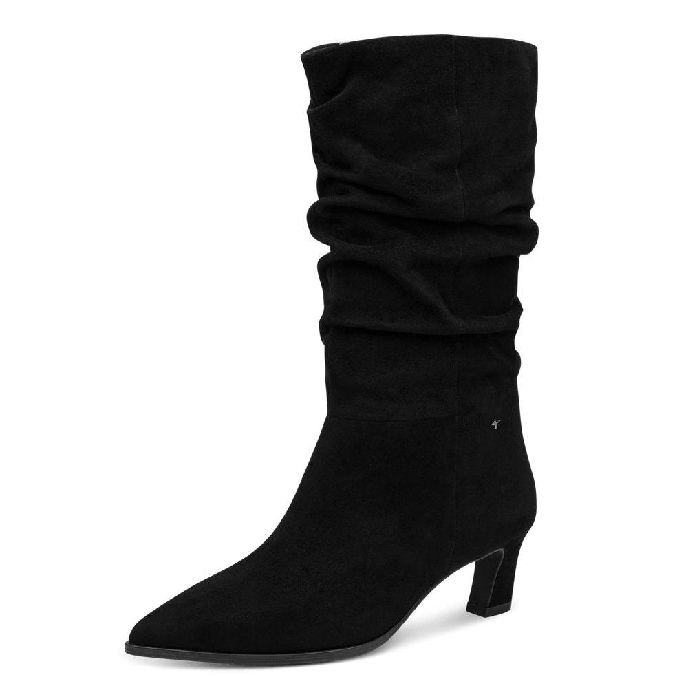 Tamaris Black Ruched Mid Boot|125308001