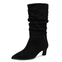 Load image into Gallery viewer, Tamaris Black Ruched Mid Boot|125308001
