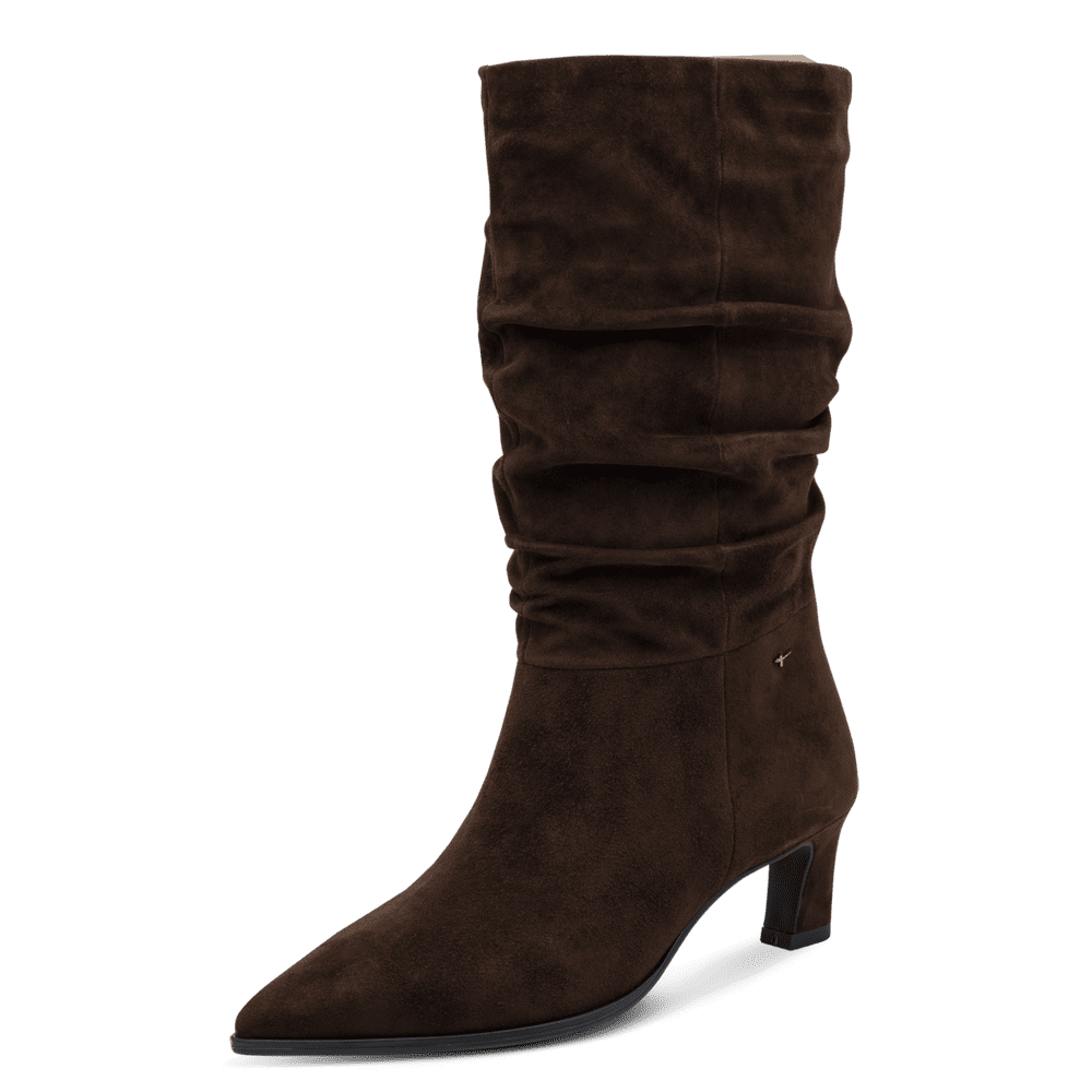 Tamaris Dark Brown Ruched Mid Boot|125308304