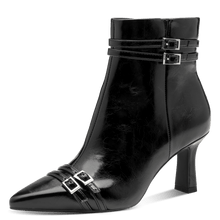 Load image into Gallery viewer, Tamaris Black Hi Heel Ankle Boot|125356001
