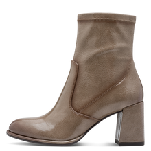 Load image into Gallery viewer, Tamaris Taupe High Block Heel Ankle Boot|125357345
