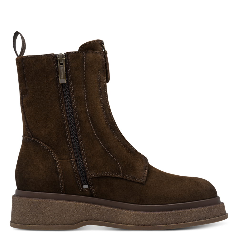 Tamaris Brown Suede Ankle Boot|125424300