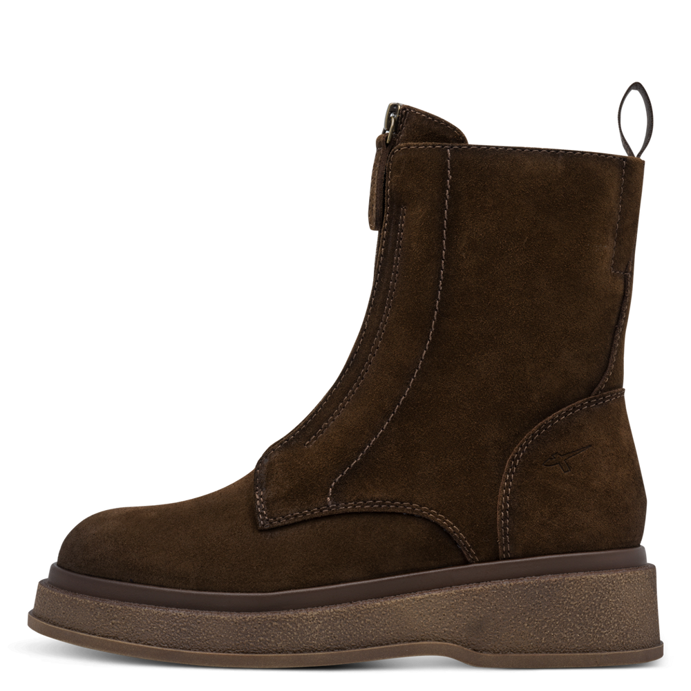 Tamaris Brown Suede Ankle Boot|125424300