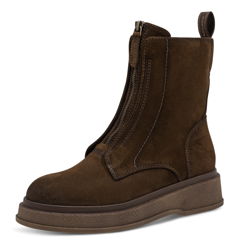 Tamaris Brown Suede Ankle Boot|125424300