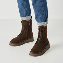 Load image into Gallery viewer, Tamaris Brown Suede Ankle Boot|125424300
