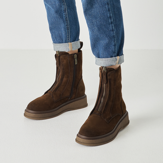 Tamaris Brown Suede Ankle Boot|125424300
