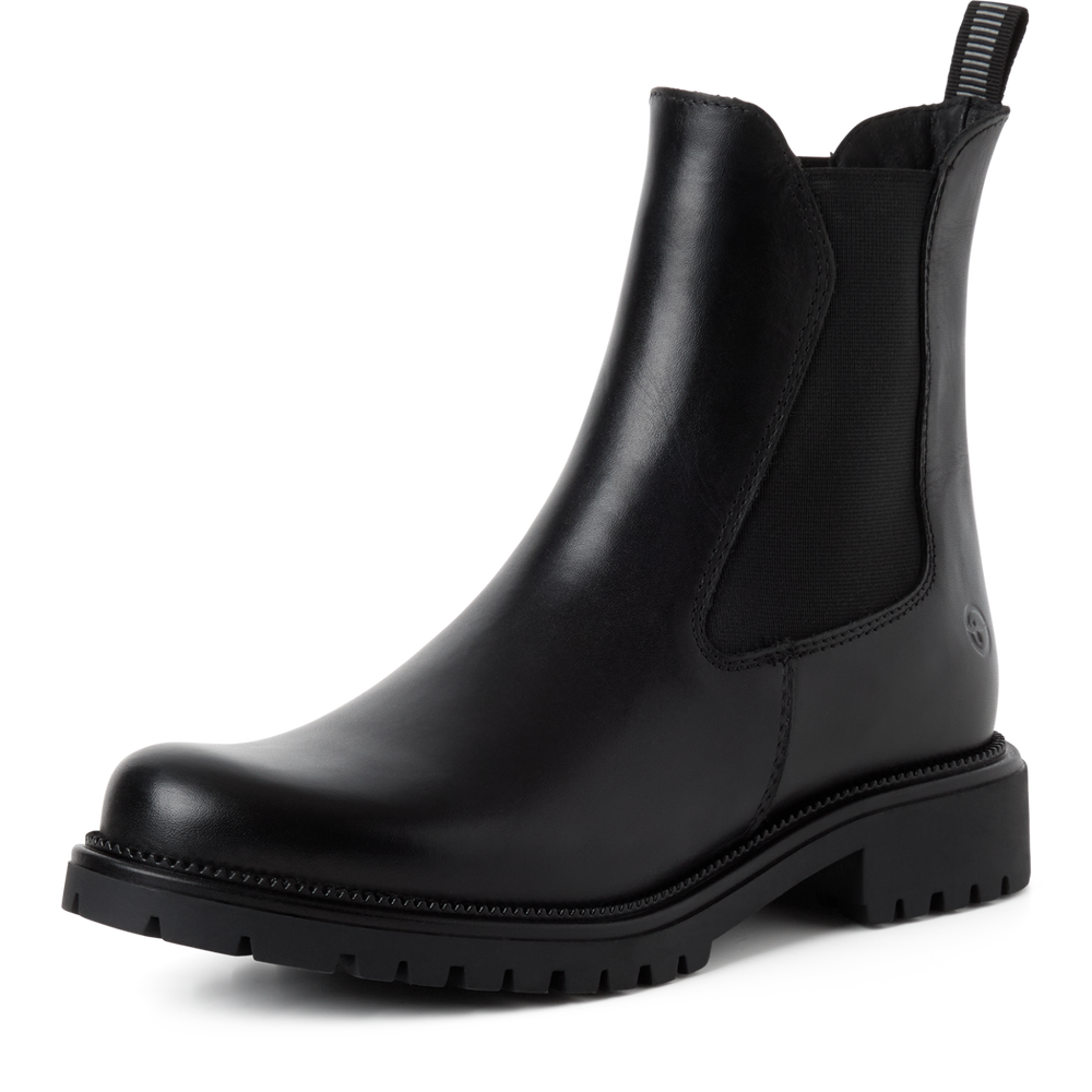 Tamaris Black leather Chelsea Boot|125427001