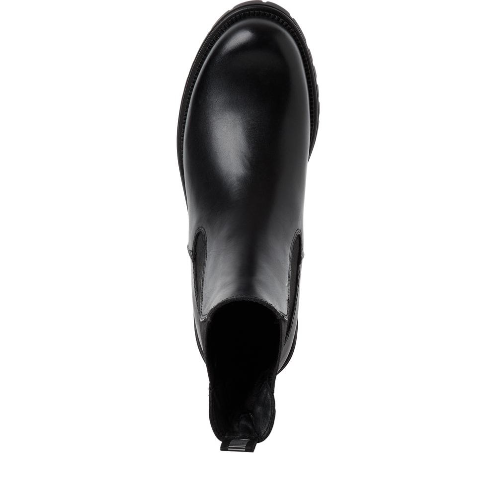 Tamaris Black leather Chelsea Boot|125427001