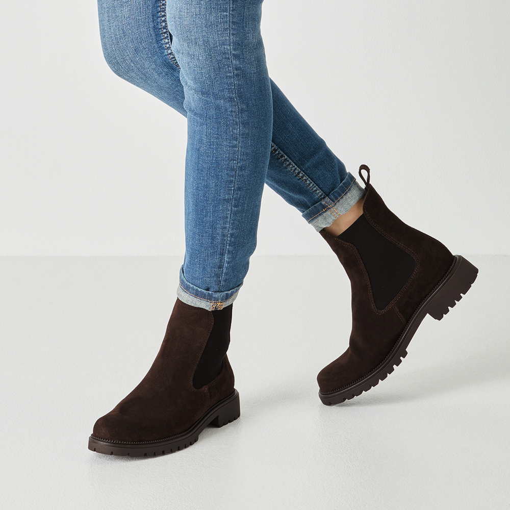 Tamaris Brown Suede Chelsea Boot|125427304M