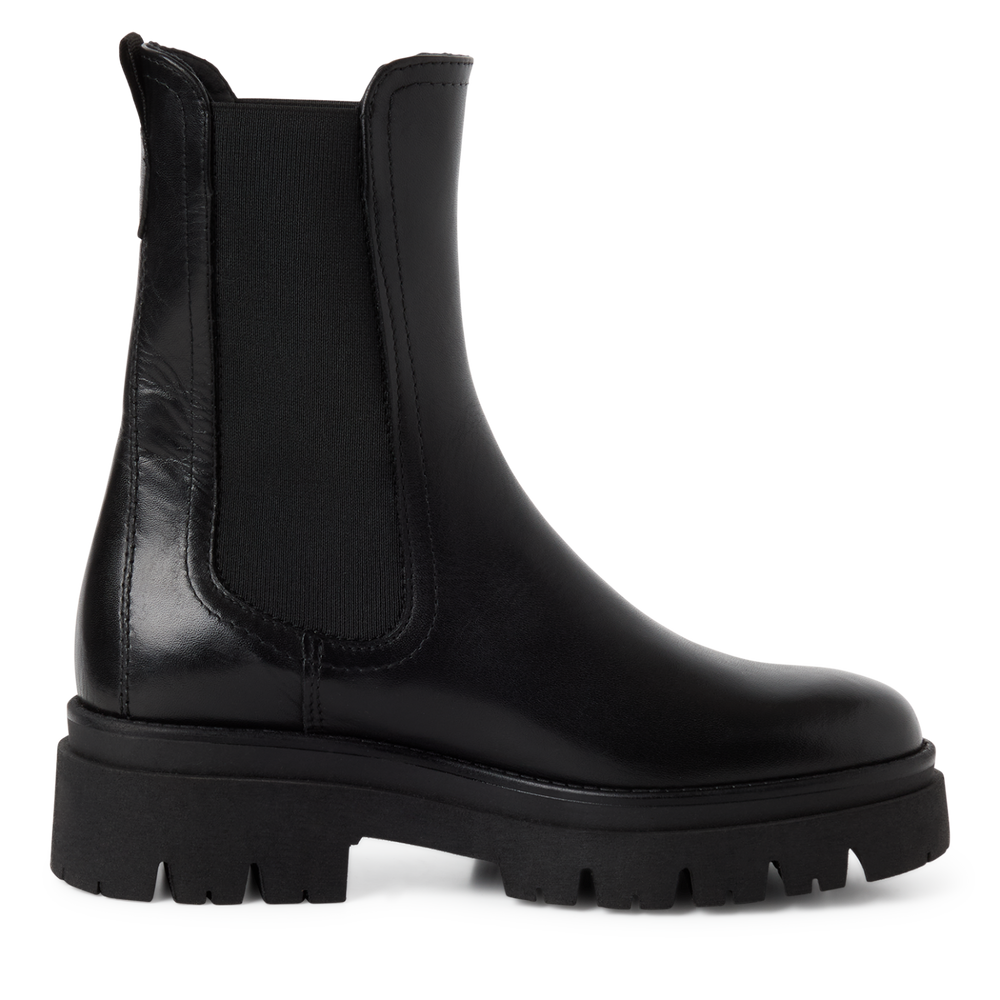 Tamaris Black Leather Chelsea Boot|125992001