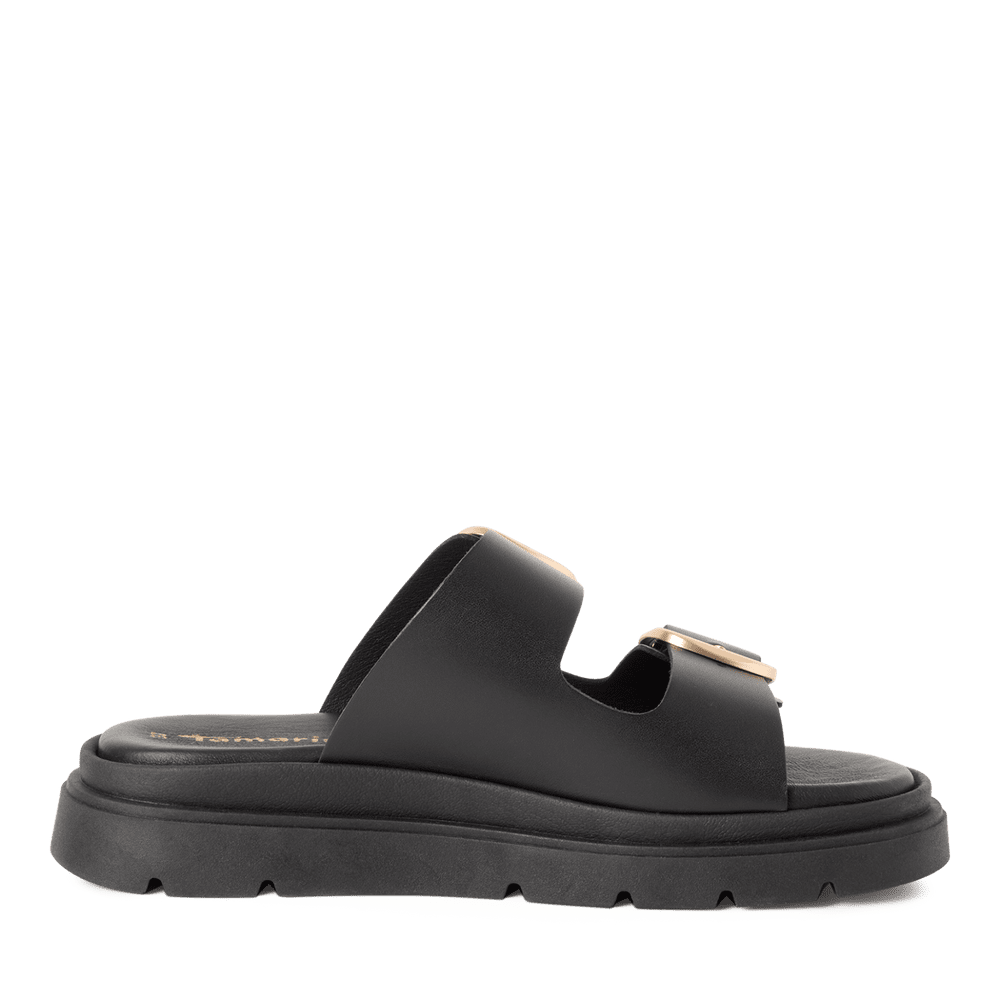 Tamaris Black Platform Mule|127239003