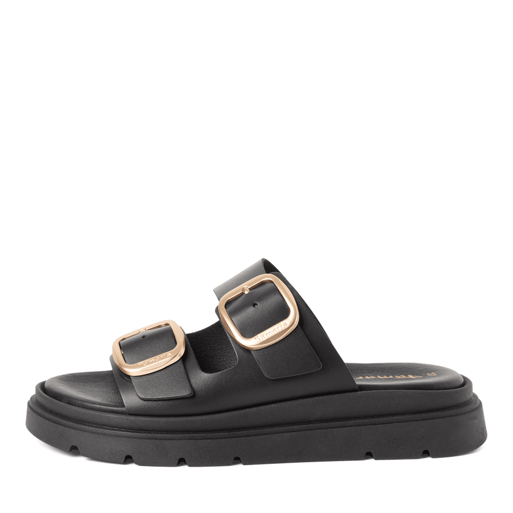 Tamaris Black Platform Mule|127239003