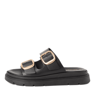 Tamaris Black Platform Mule|127239003