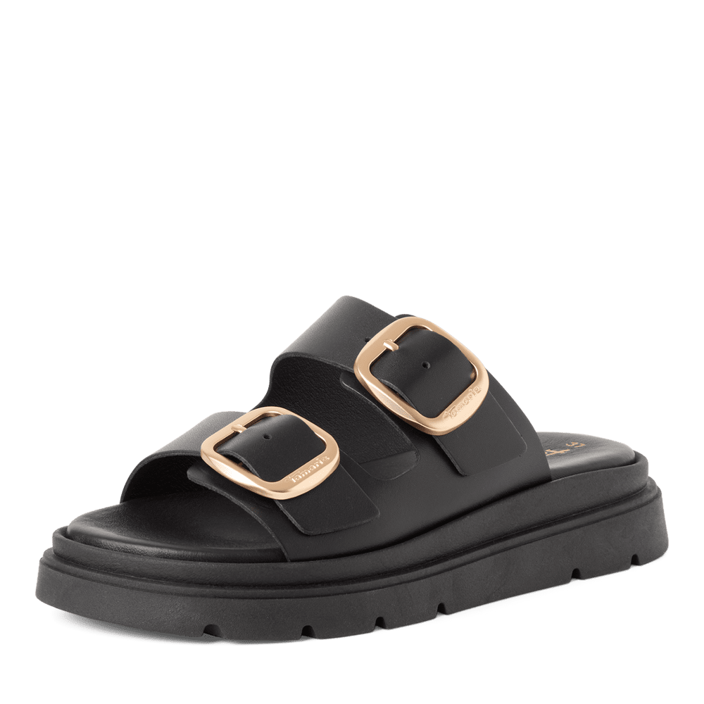 Tamaris Black Platform Mule|127239003