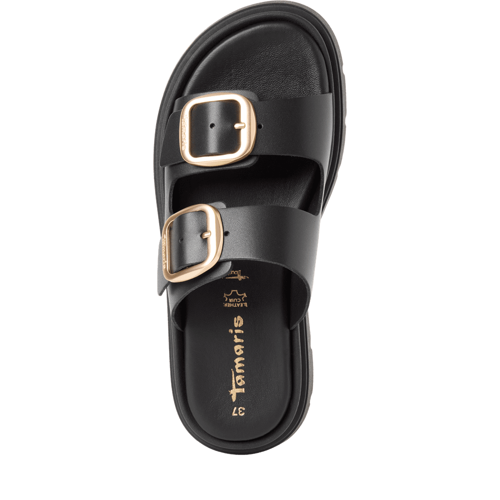 Tamaris Black Platform Mule|127239003