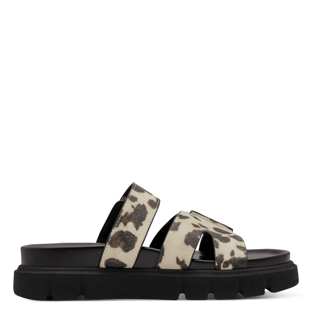 Tamaris Cow Print Platform Mule|127412102