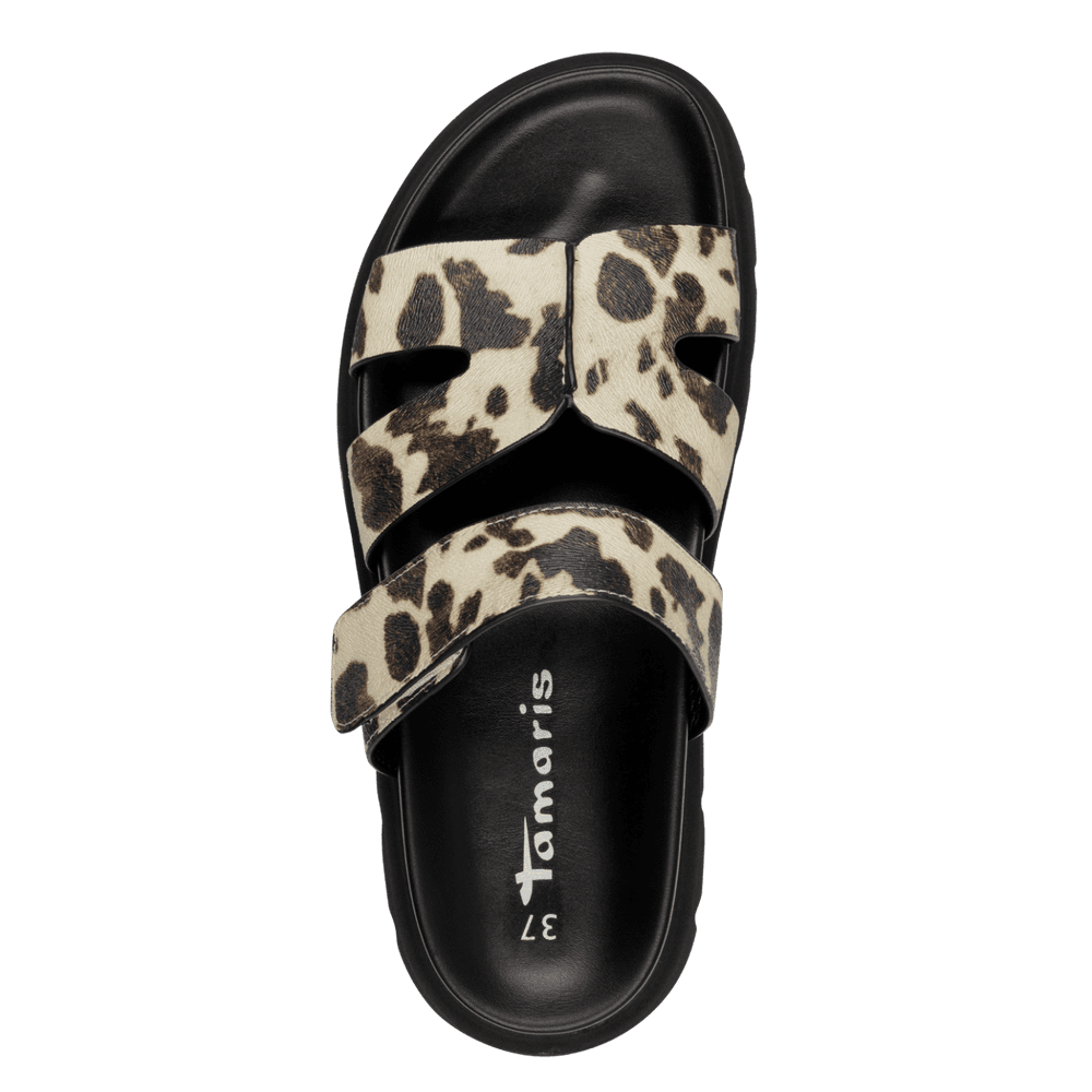 Tamaris Cow Print Platform Mule|127412102