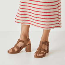 Load image into Gallery viewer, Tamaris Brown Block Heel Sandal|128302380
