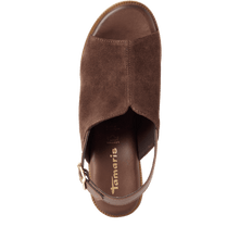 Load image into Gallery viewer, Tamaris Brown Suede Sandal|128304304

