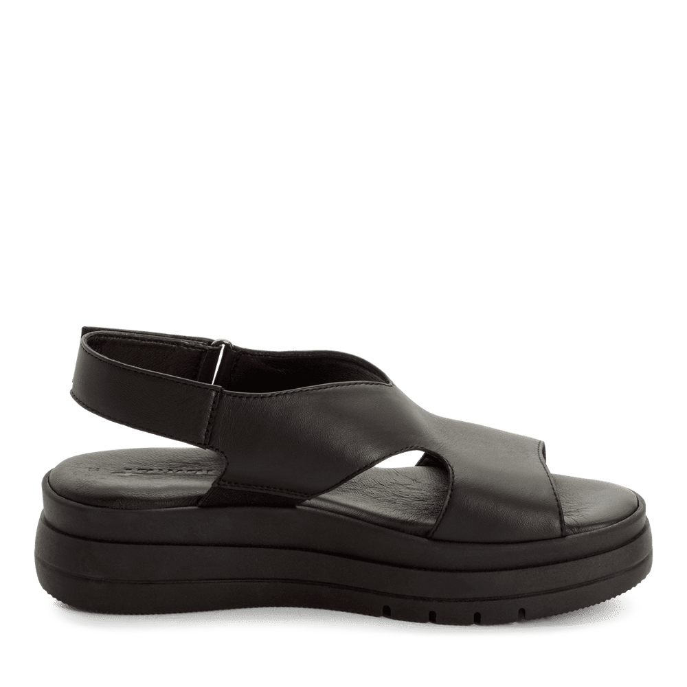 Tamaris Black platform Sandal|128305001