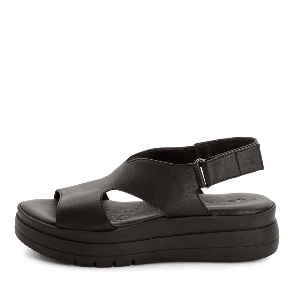 Tamaris Black platform Sandal|128305001
