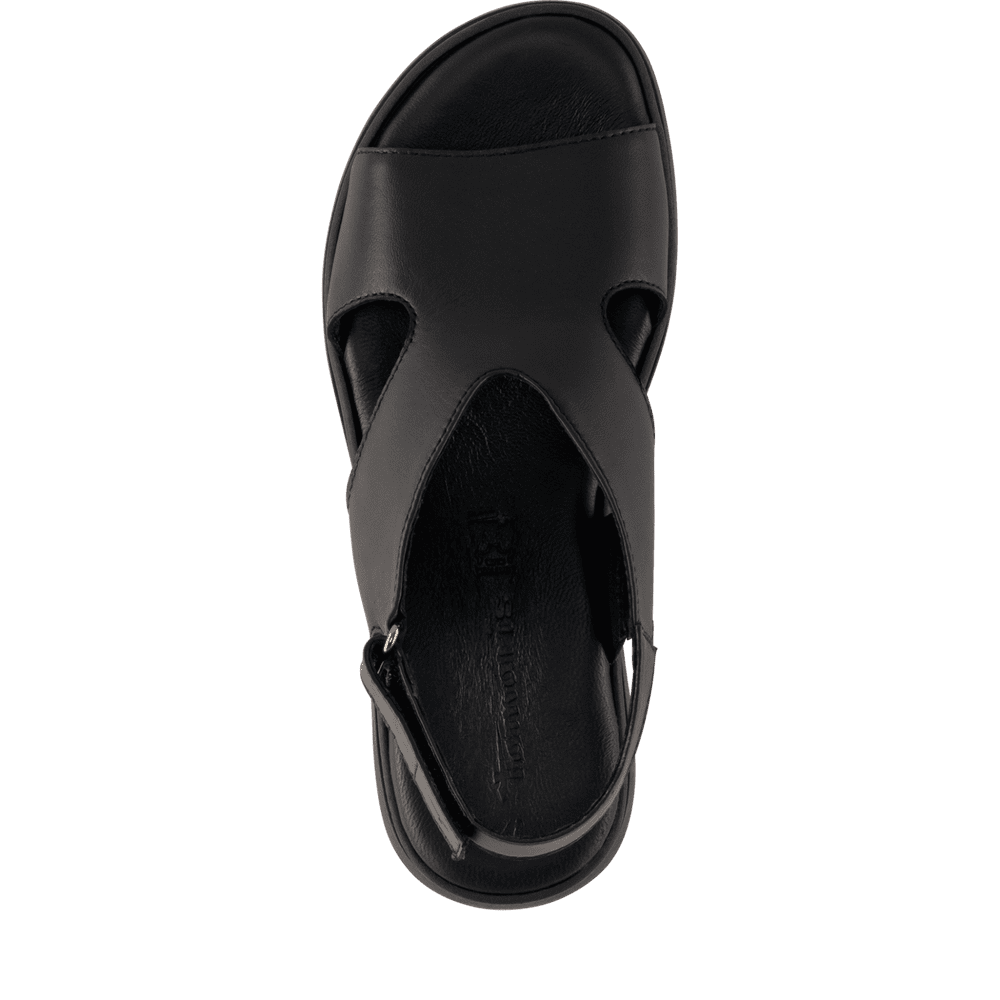 Tamaris Black platform Sandal|128305001