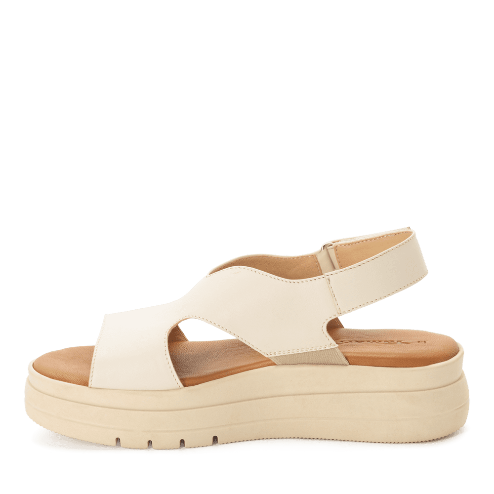 Tamaris Beige Platform Sandal|128305418