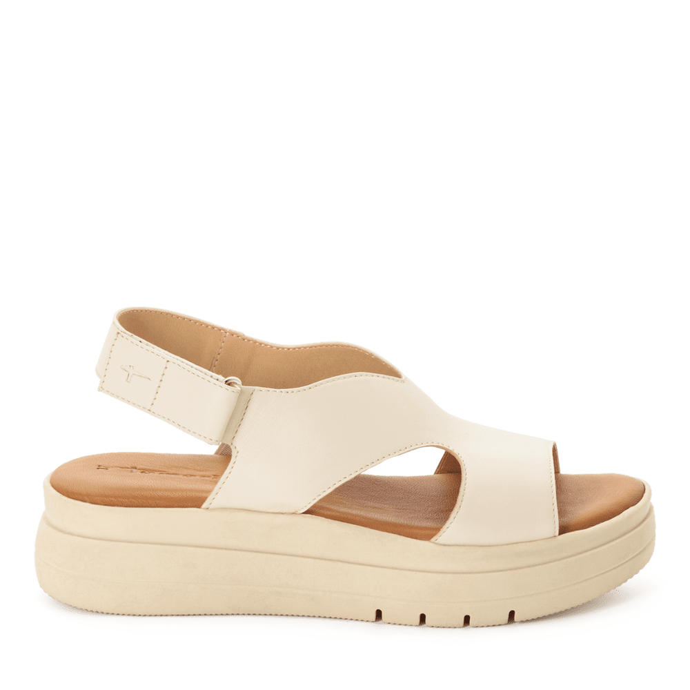 Tamaris Beige Platform Sandal|128305418