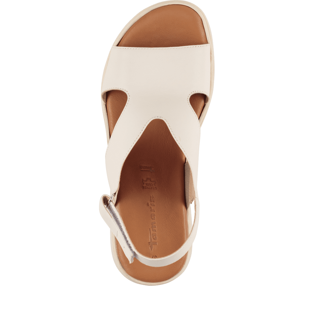Tamaris Beige Platform Sandal|128305418