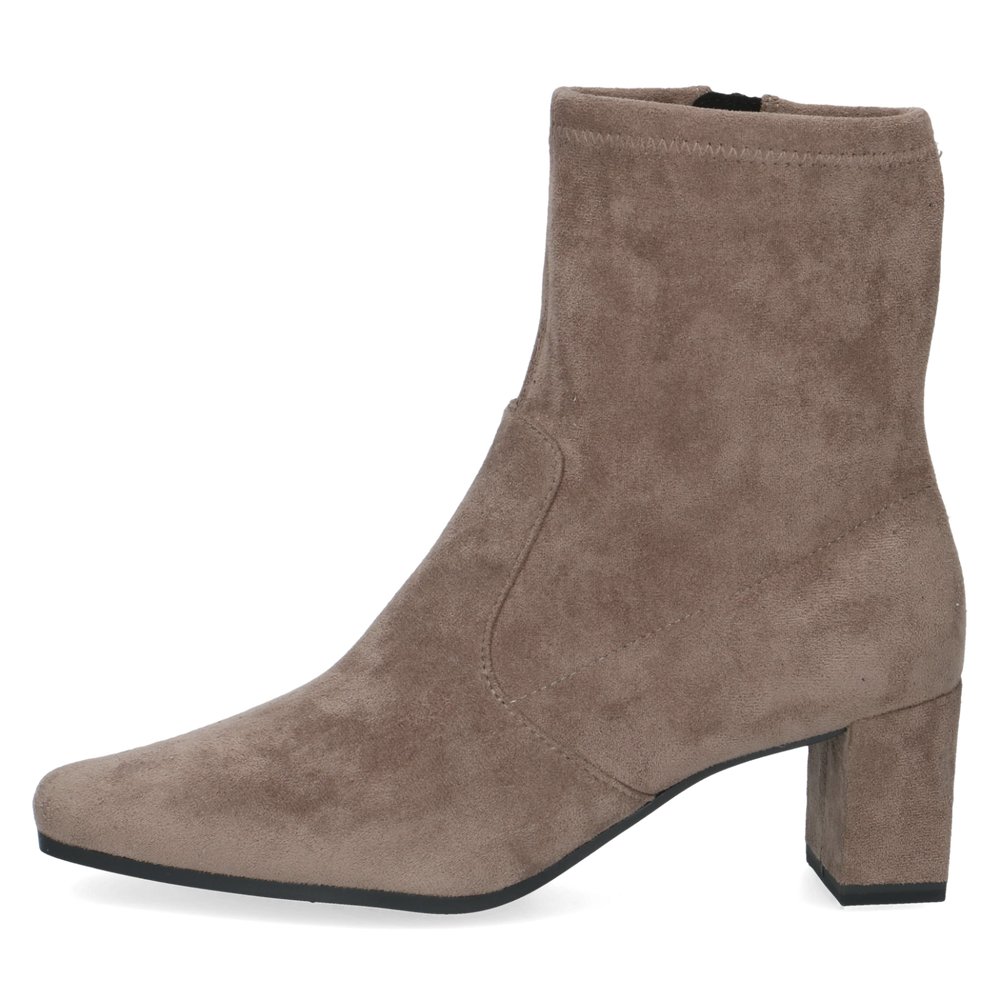 Caprice Wide Fit Cafe Brown Stretch Ankle Boot|925354306