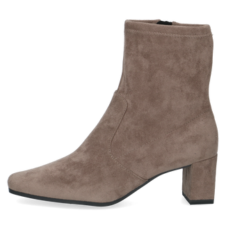Caprice Wide Fit Cafe Brown Stretch Ankle Boot|925354306