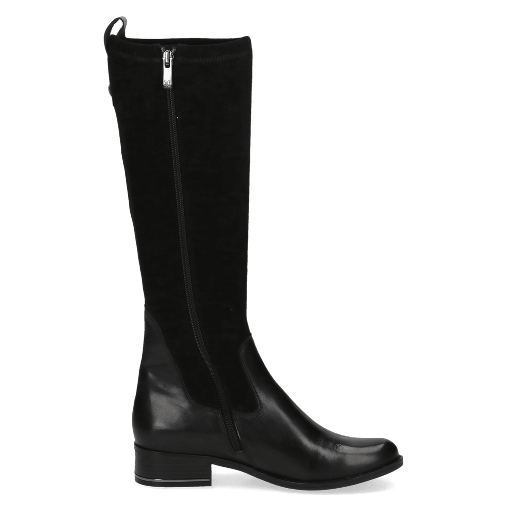 Caprice 255144101 - Black Leather Stretch Boot