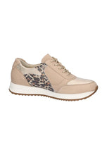 Load image into Gallery viewer, Waldlaufer Wide Fit Beige and Animal Print Trainer|752016921
