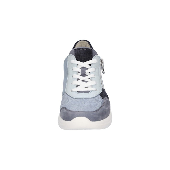 Waldlaufer Blue Wedge Wide Fit Trainer |927H02524