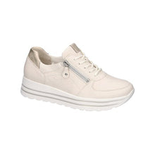 Load image into Gallery viewer, White sneaker with a zipper on a white background
