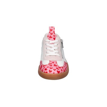 Waldlaufer Wide Fit White and Pink Trainer|704002264