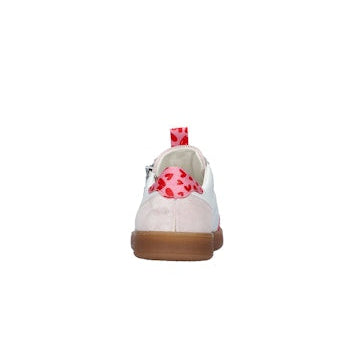 Waldlaufer Wide Fit White and Pink Trainer|704002264
