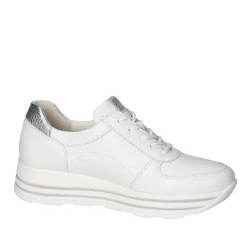Waldlaufer White Wide Fit Trainer|758009150H