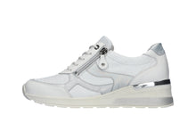 Load image into Gallery viewer, White sneaker with a zipper on a white background
