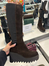 Load image into Gallery viewer, Marco Moreo Brown Suede Knee-High Wedge Boot | M0030MVT
