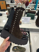 Load image into Gallery viewer, Marco Moreo Dark Brown Studded Platform Ankle Boot | G1018JMO
