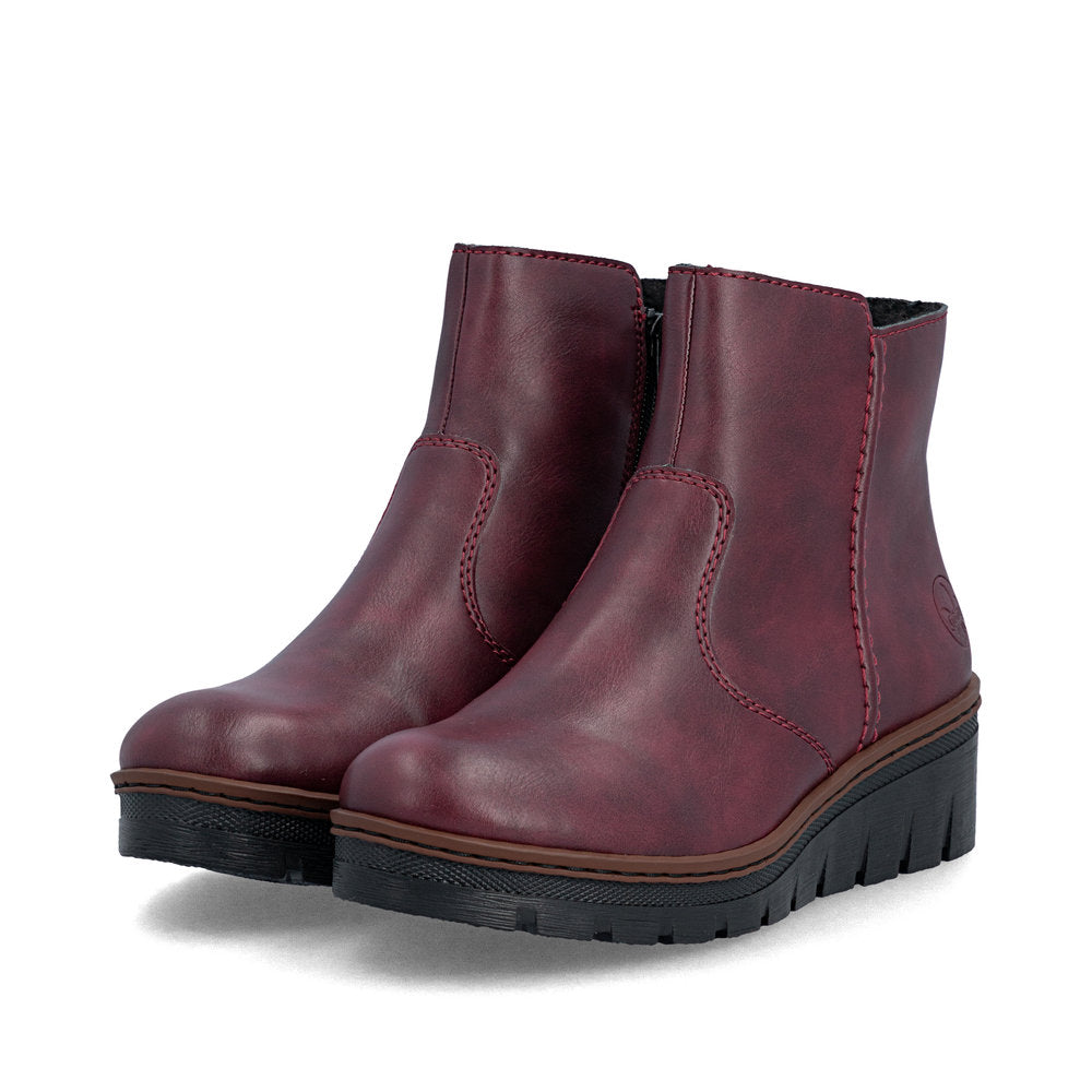 Rieker Burgundy Ankle Boot|X916535